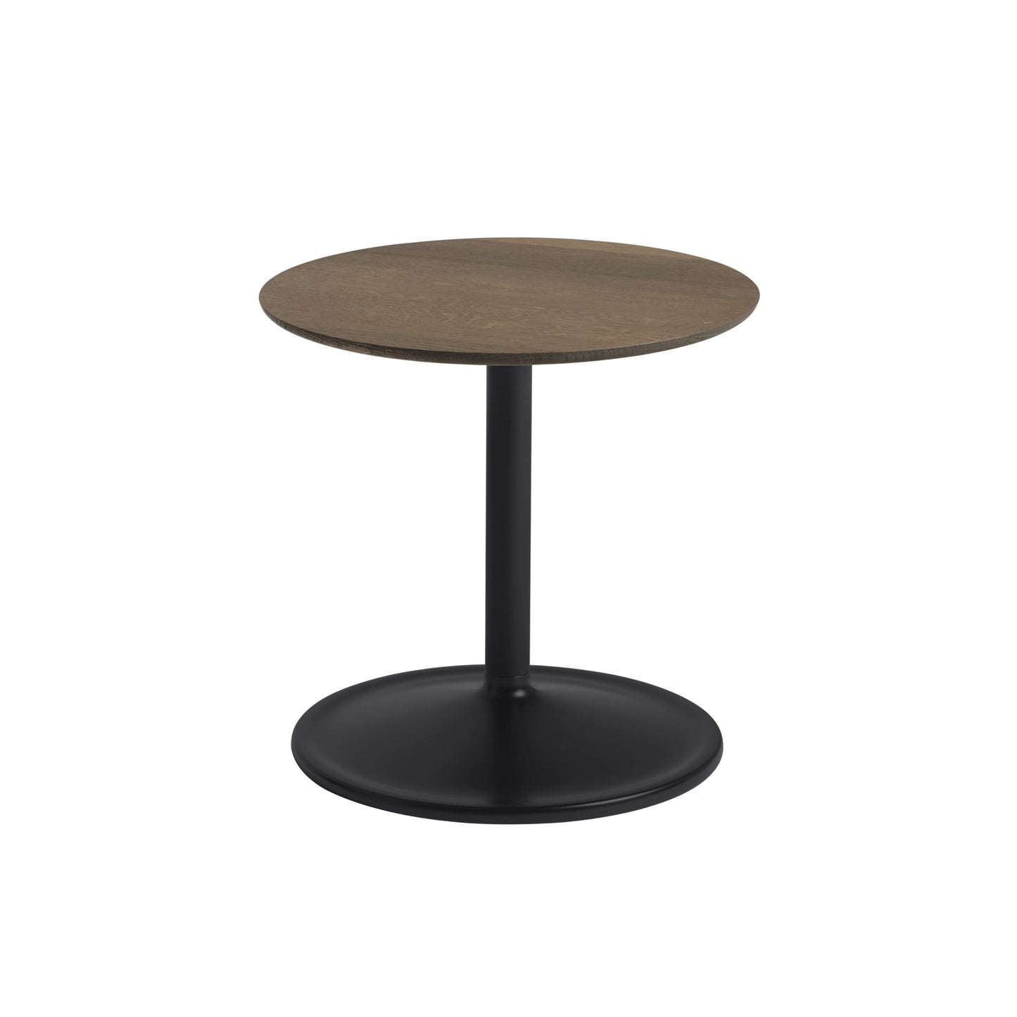 Muuto Soft sivupöytä Ø41 matala tumma tammi/musta