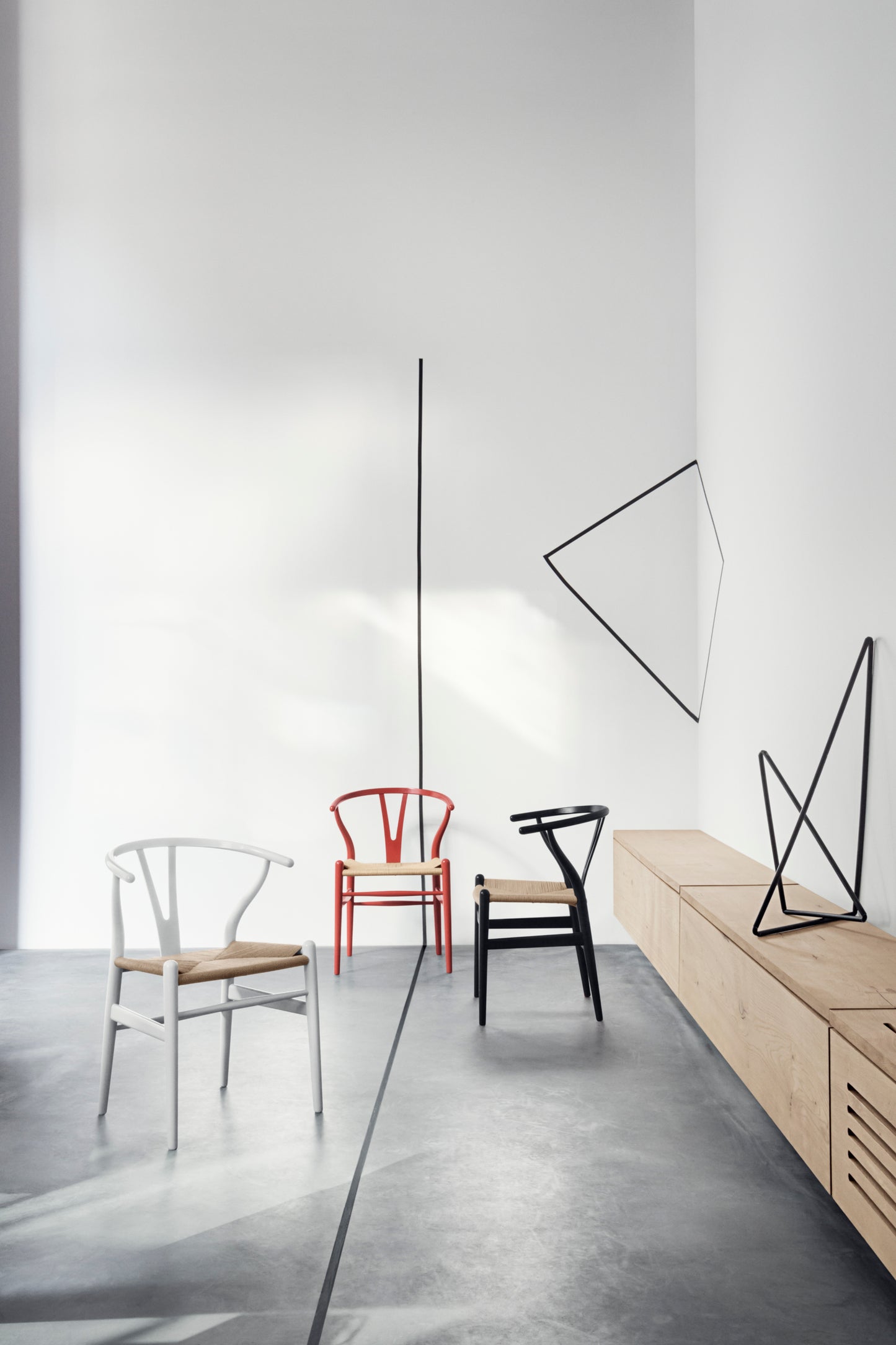 Carl Hansen & Søn CH24 Wishbone oranssinpunainen pyökki/luonnonväri