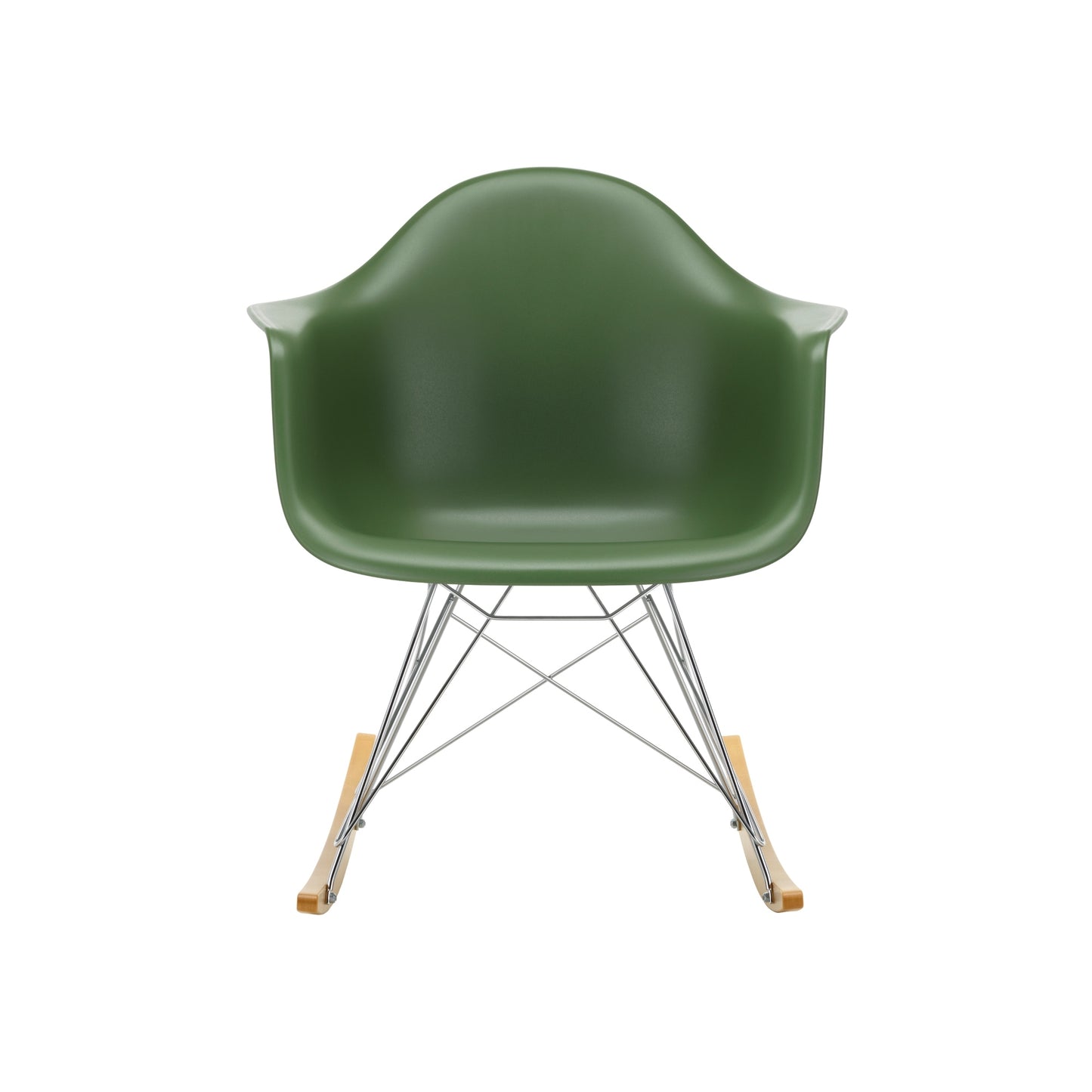 Vitra Eames RAR keinutuoli tummanvihreä/vaahtera
