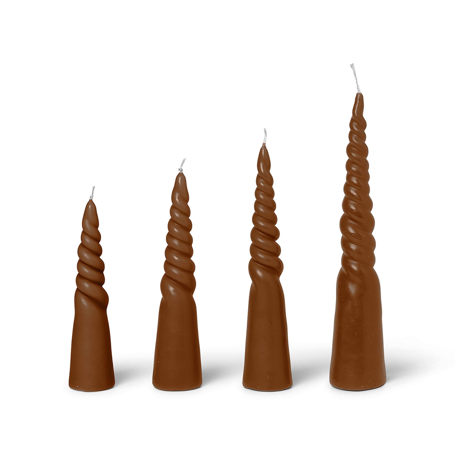 Ferm Living Twisted kynttilä 4kpl amber