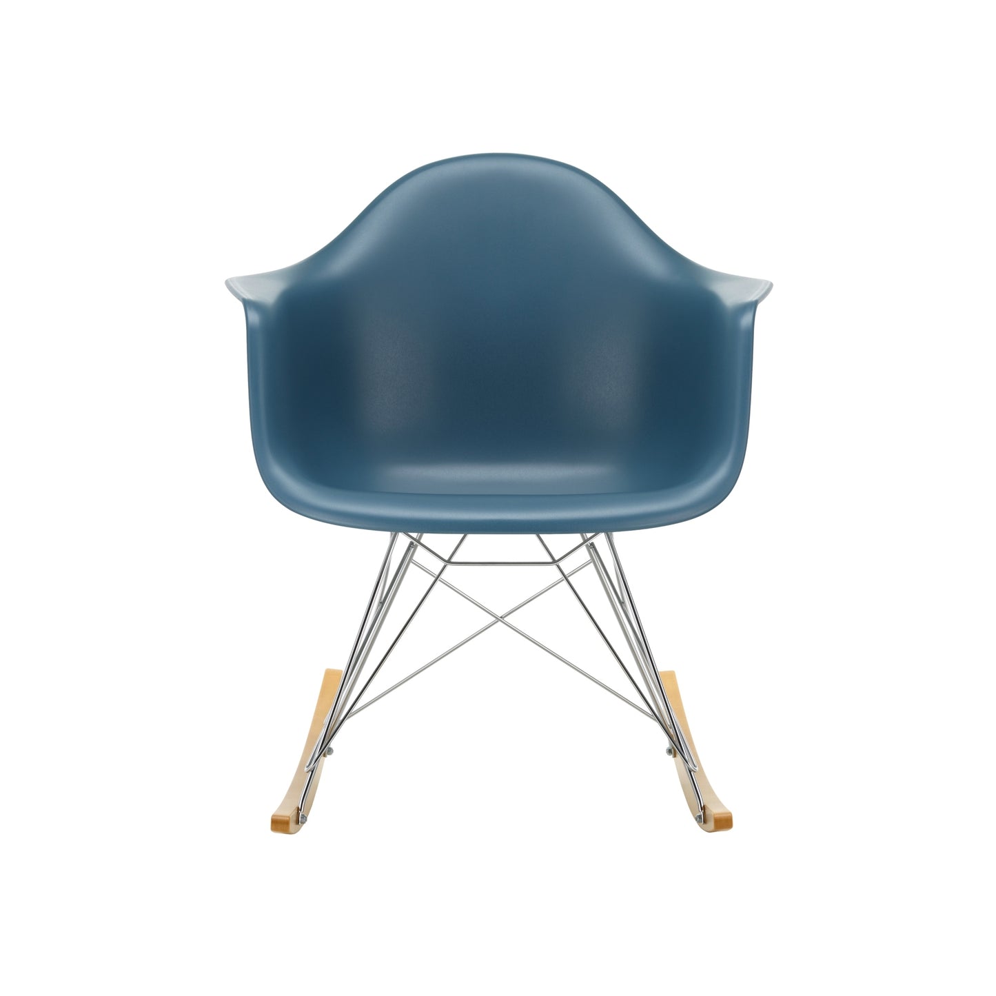 Vitra Eames RAR keinutuoli sininen/vaahtera