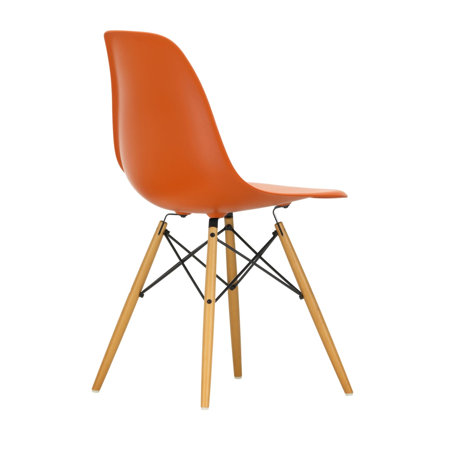 Vitra Eames DSW tuoli oranssi/vaahtera