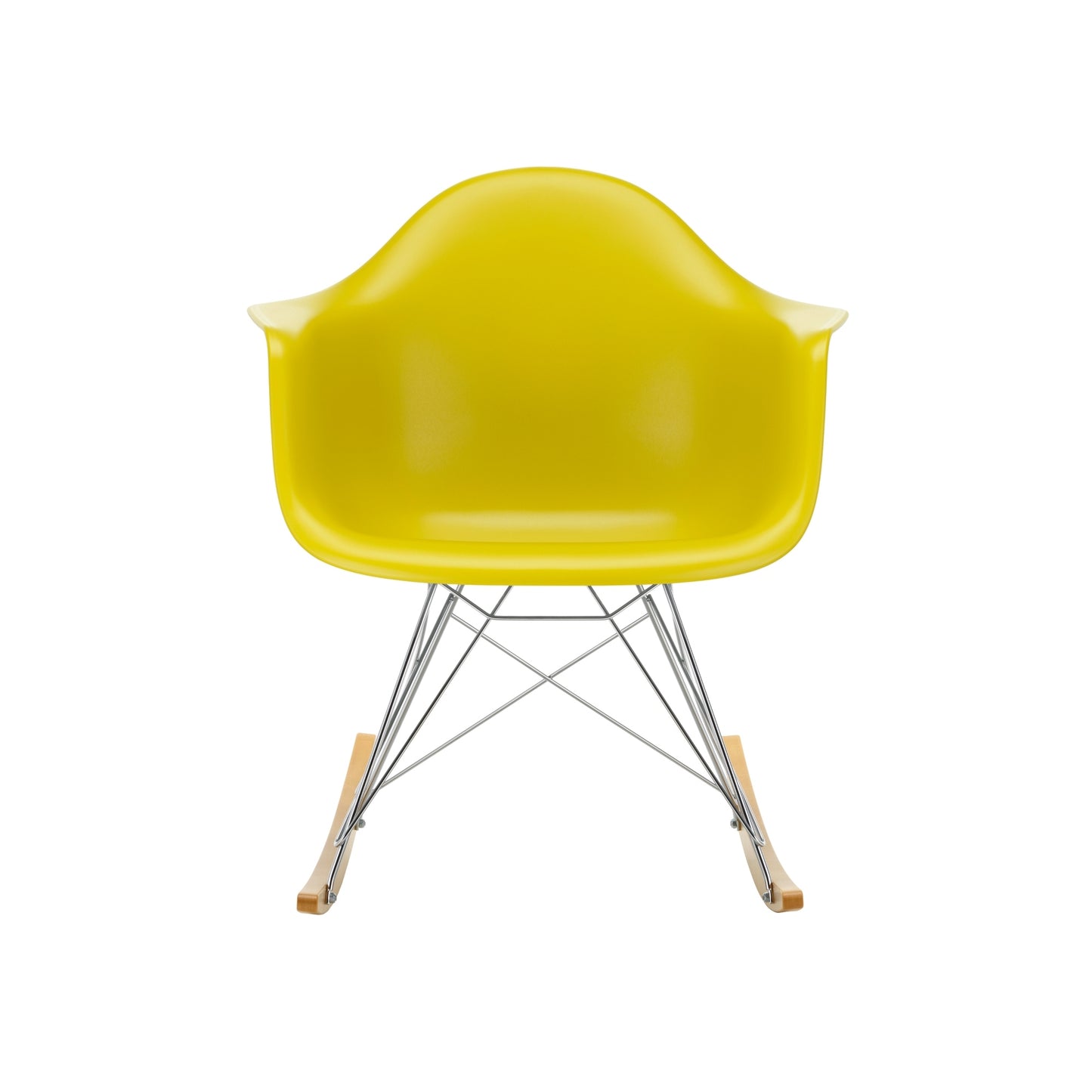 Vitra Eames RAR keinutuoli sinapinkeltainen/vaahtera