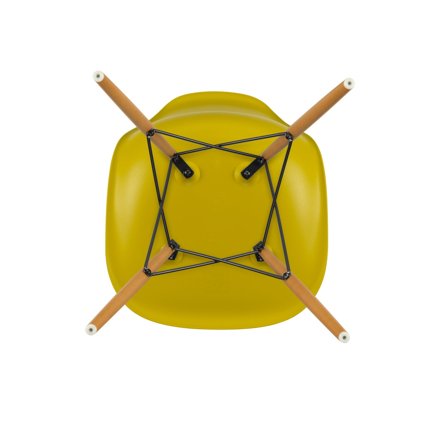 Vitra Eames DSW tuoli sinapinkeltanen/vaahtera