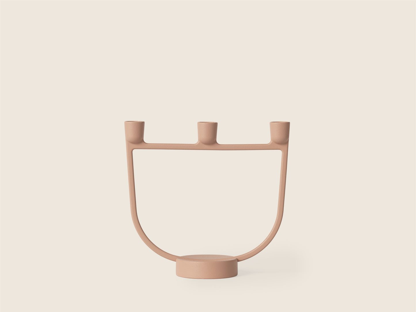 Muuto Open Candelabra kynttelikkö vaalea terrakotta