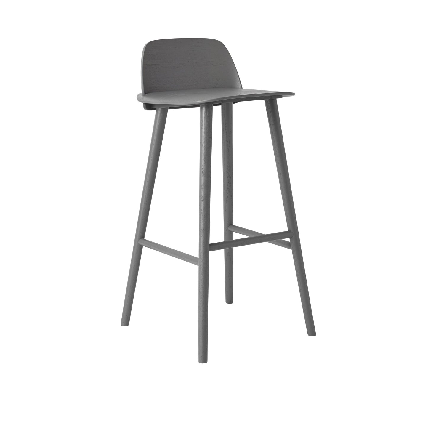 Muuto Nerd korkea baarituoli tummanharmaa