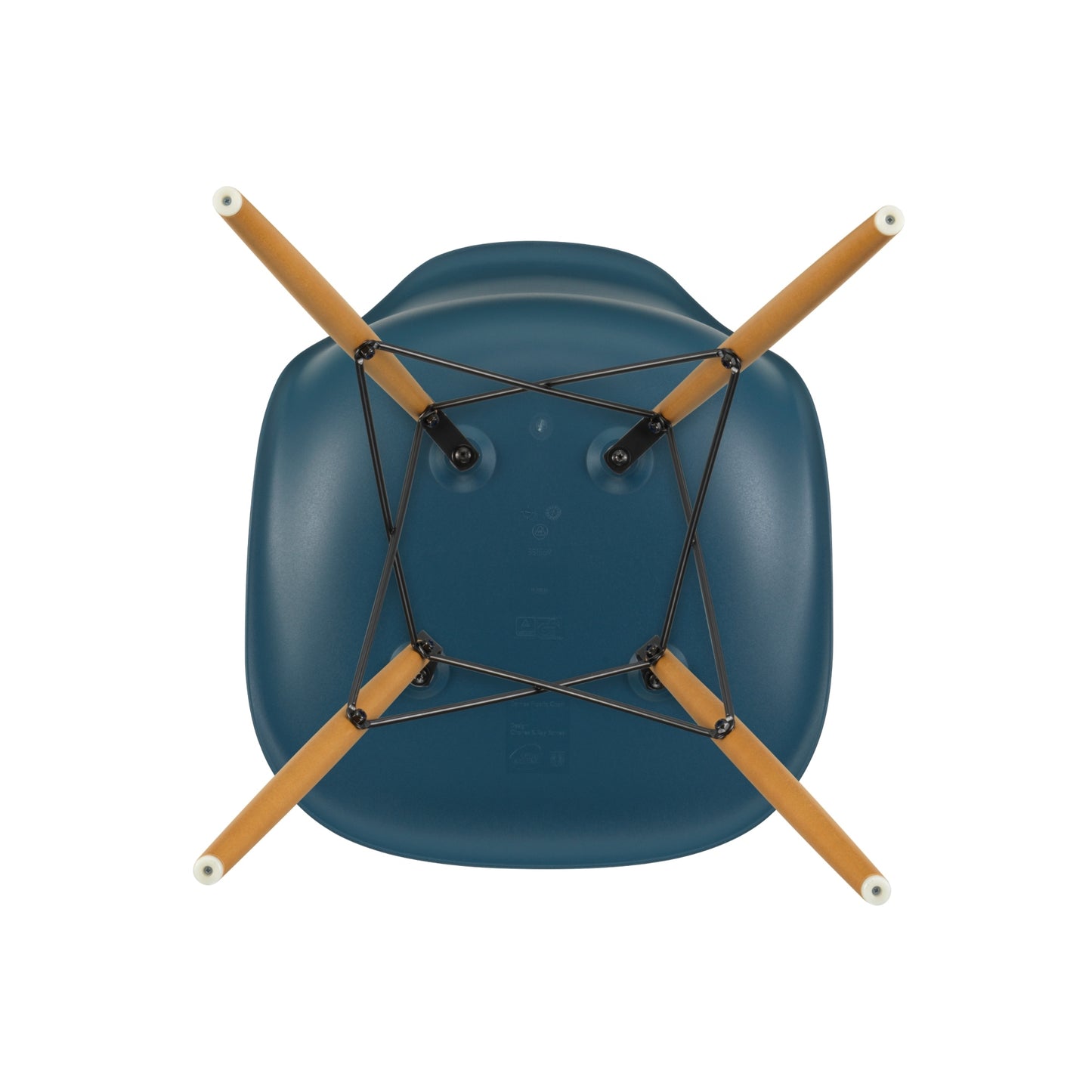 Vitra Eames DSW tuoli sininen/vaahtera
