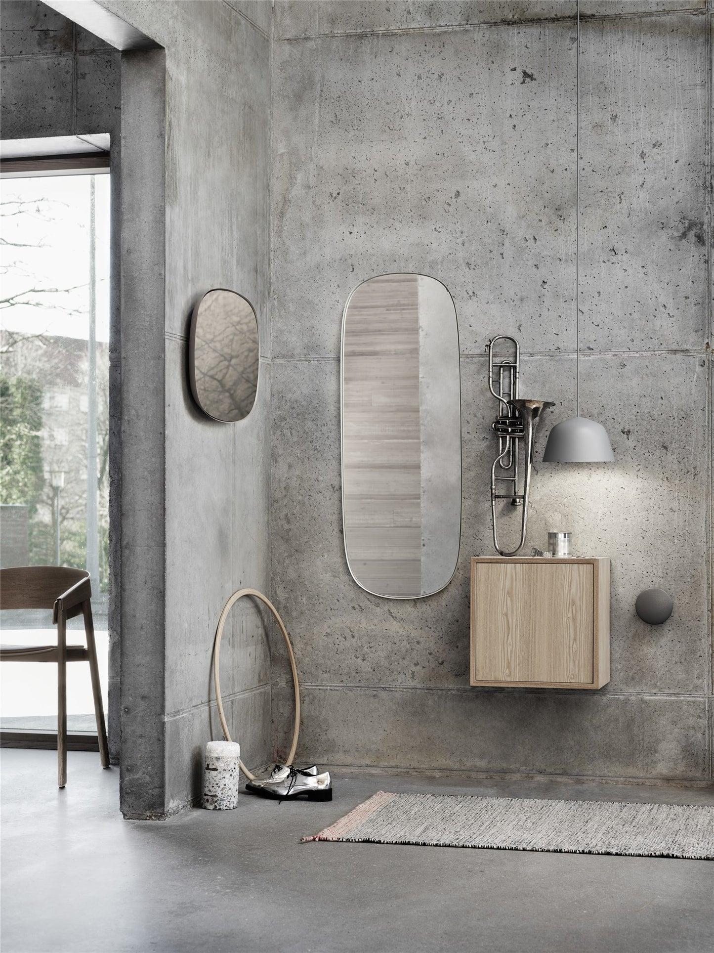 Muuto Framed peili L harmaa/kirkas