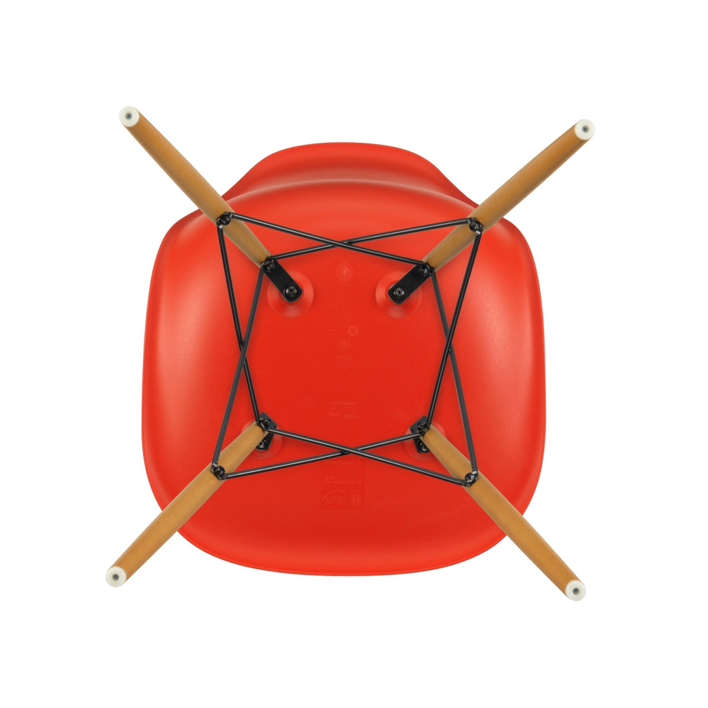 Vitra Eames DSW tuoli punainen/vaahtera