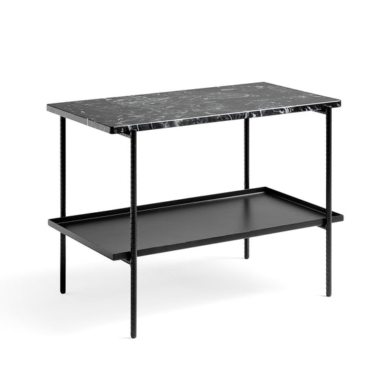 HAY Rebar pöytä 75x44 marmori- ja metallitasolla