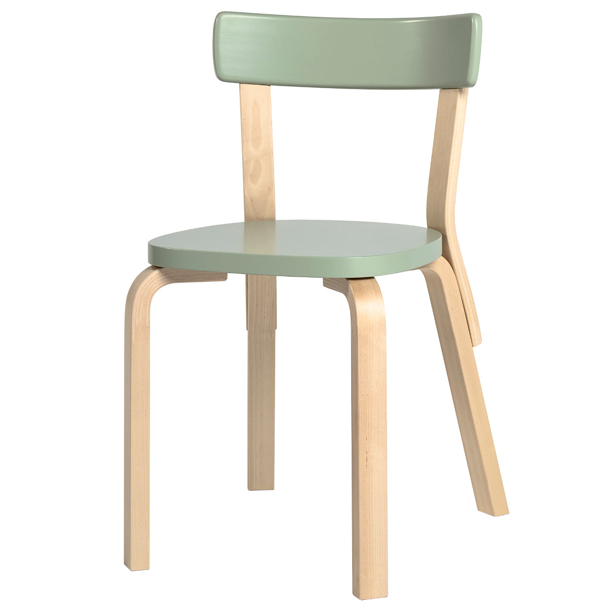 Artek 69 tuoli istuin ja selkänoja vihreä