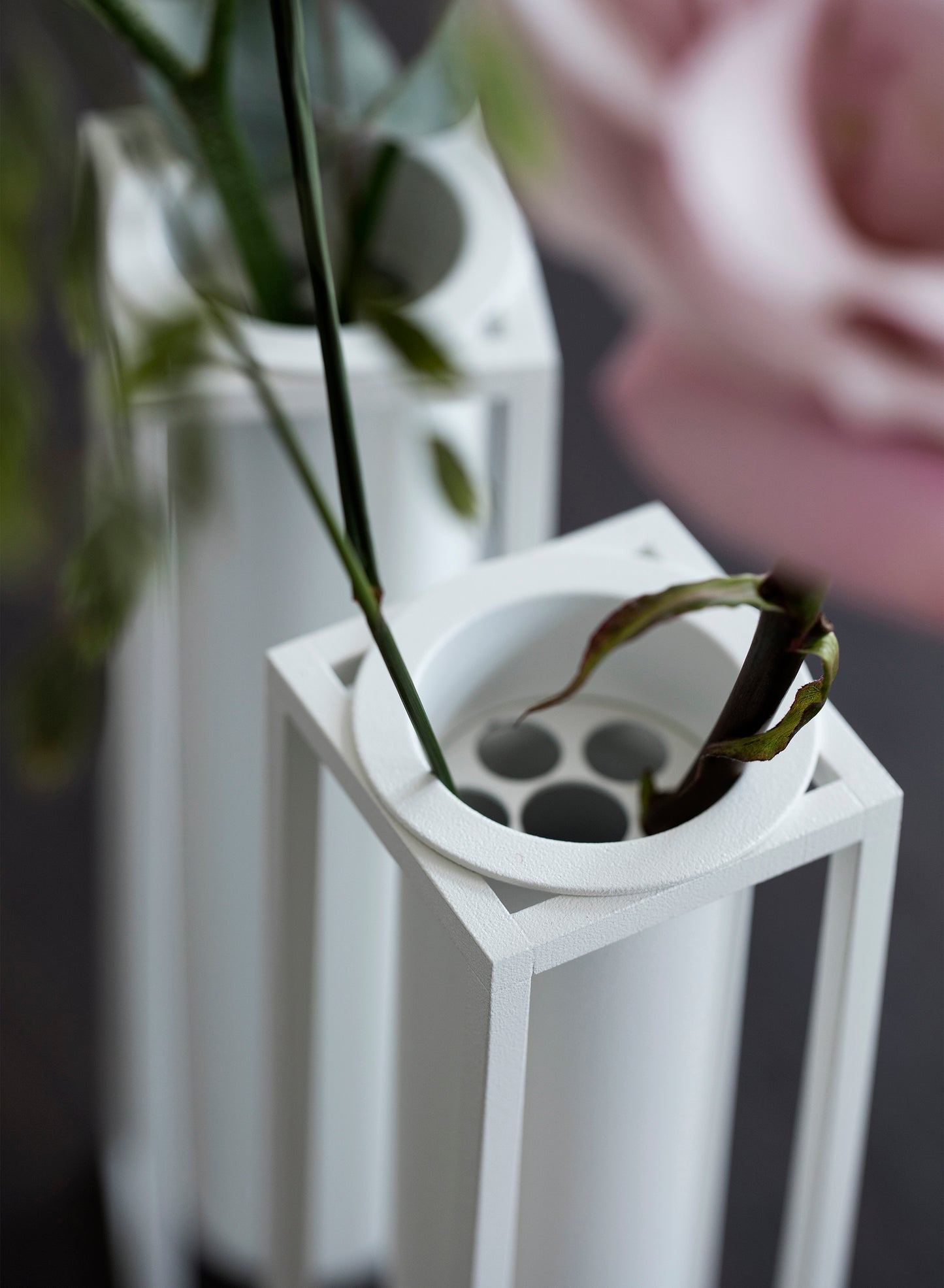 By Lassen Kubus Flora maljakko valkoinen