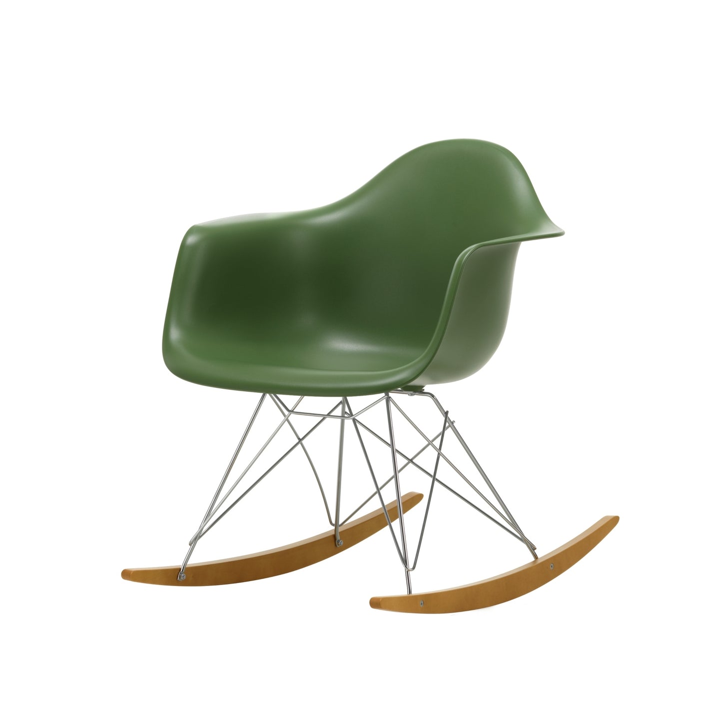 Vitra Eames RAR keinutuoli tummanvihreä/vaahtera