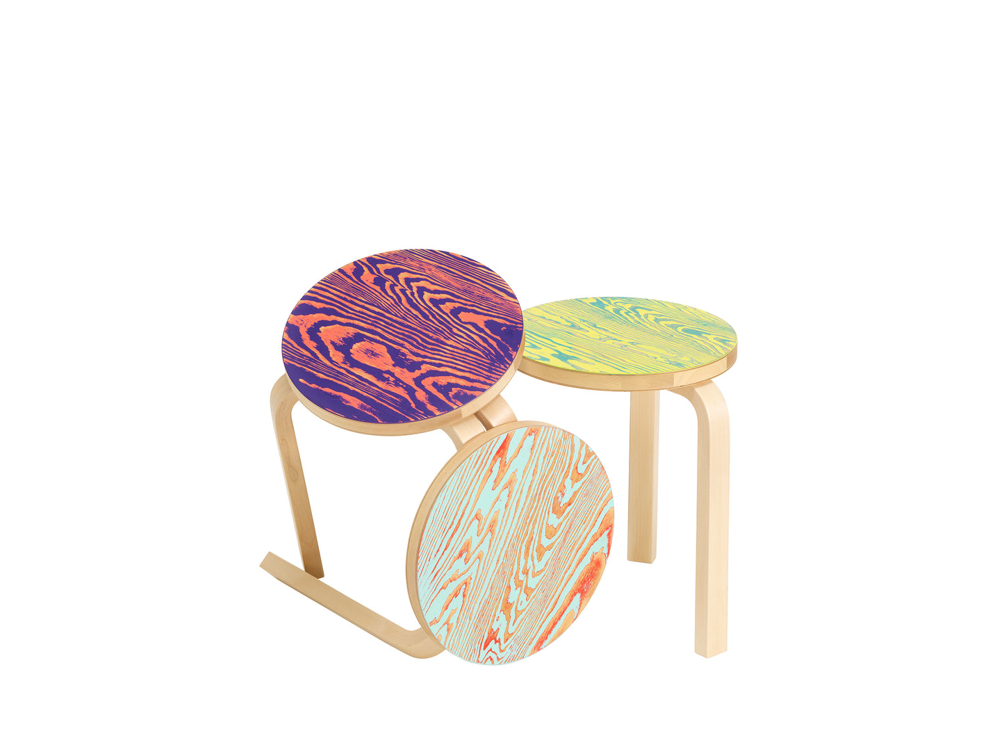 Artek 60 ColoRing jakkara istuin koralli/violetti