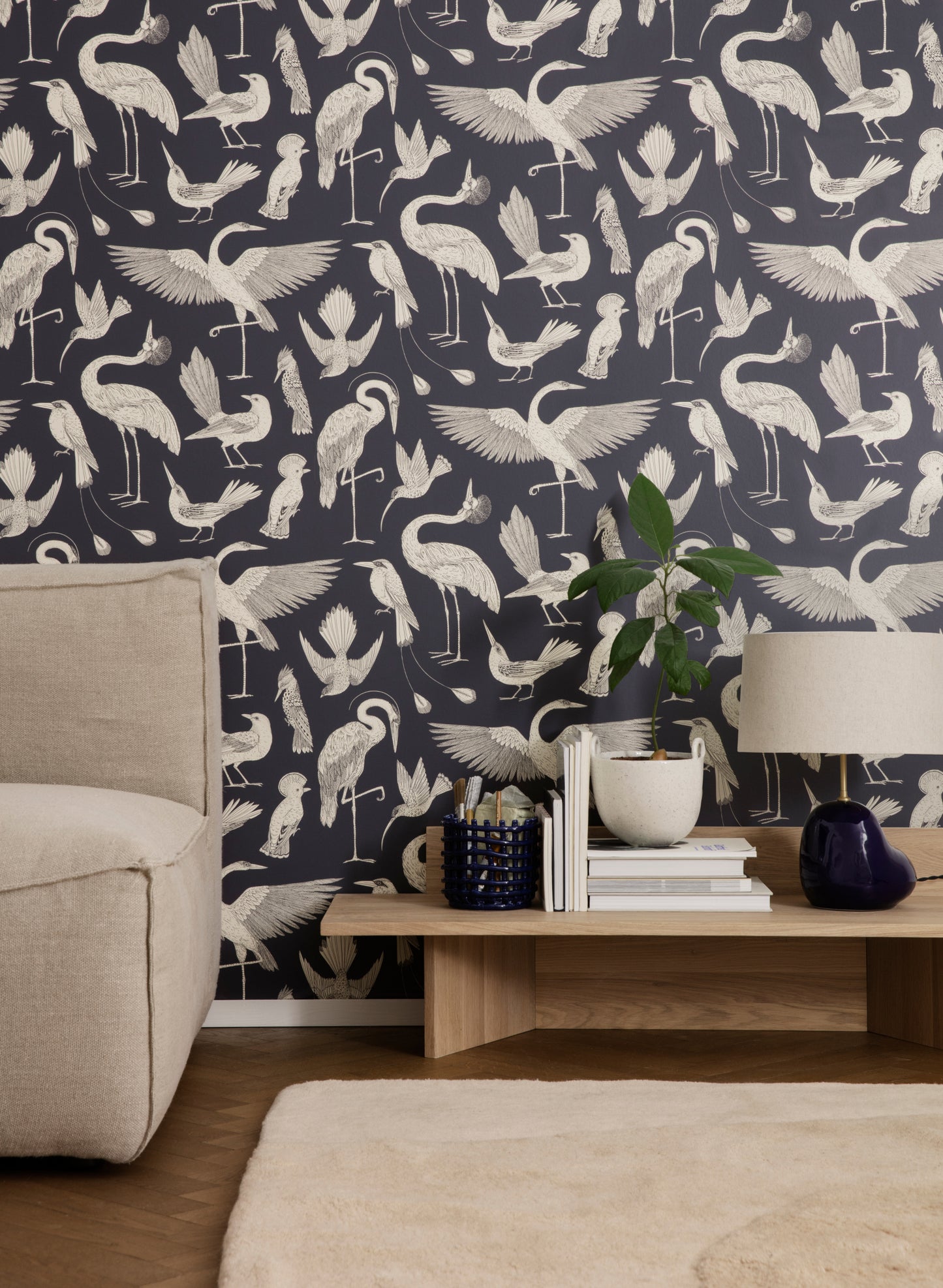 Ferm Living Hebe jalka S tummansininen