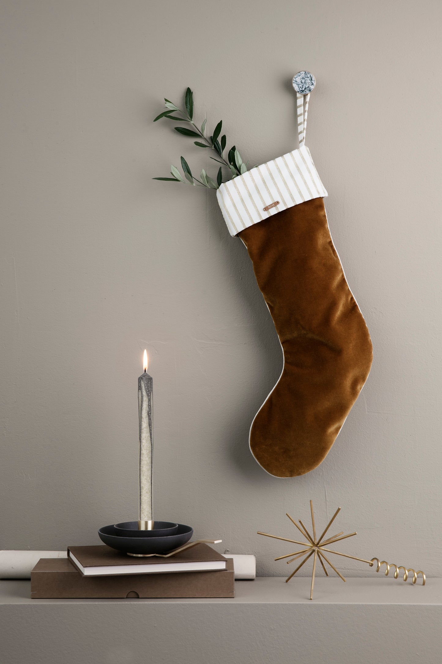 Ferm Living joulusukka keltainen