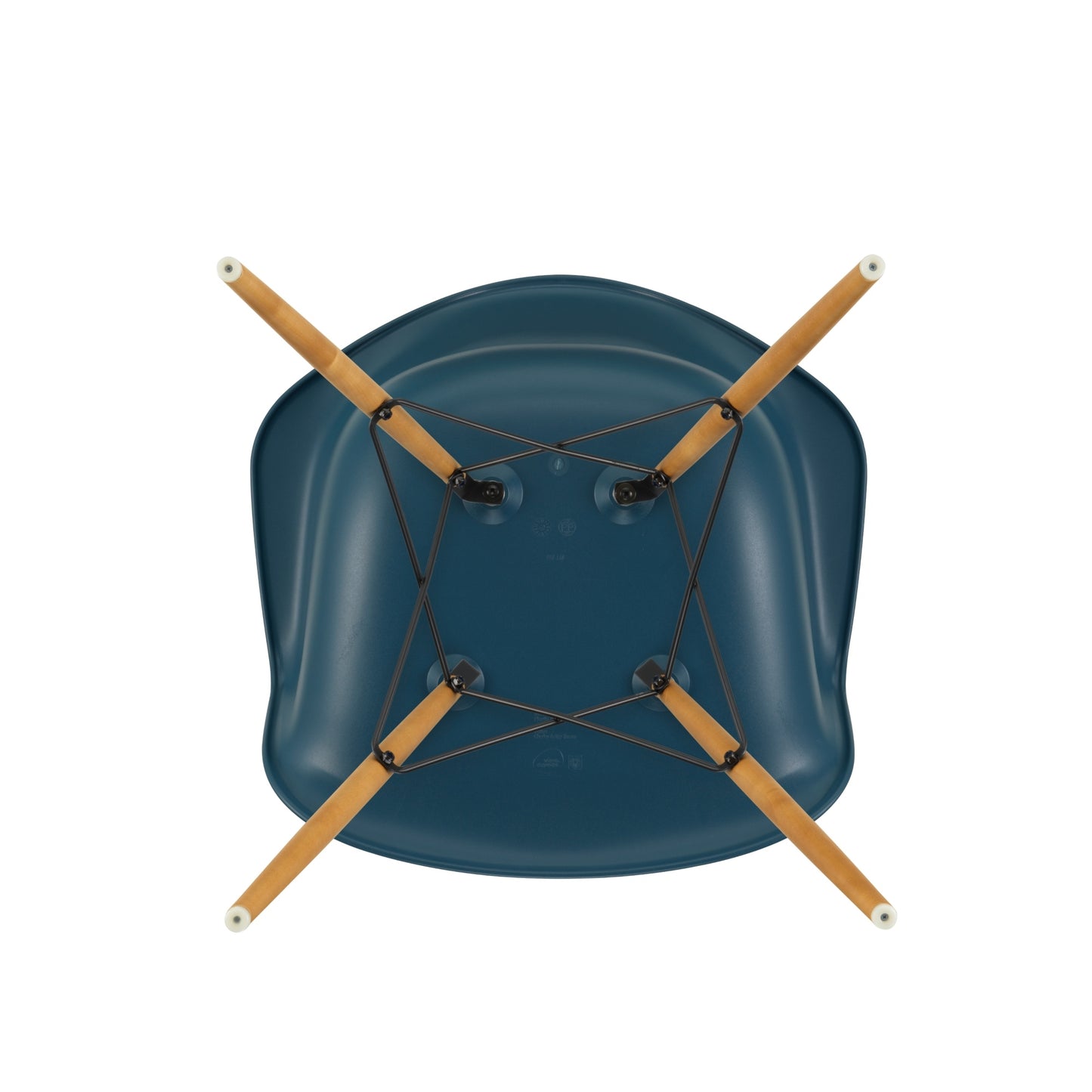 Vitra Eames DAW tuoli sininen/vaahtera