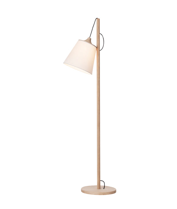 Muuto Pull lattiavalaisin valkoinen/öljytty tammi
