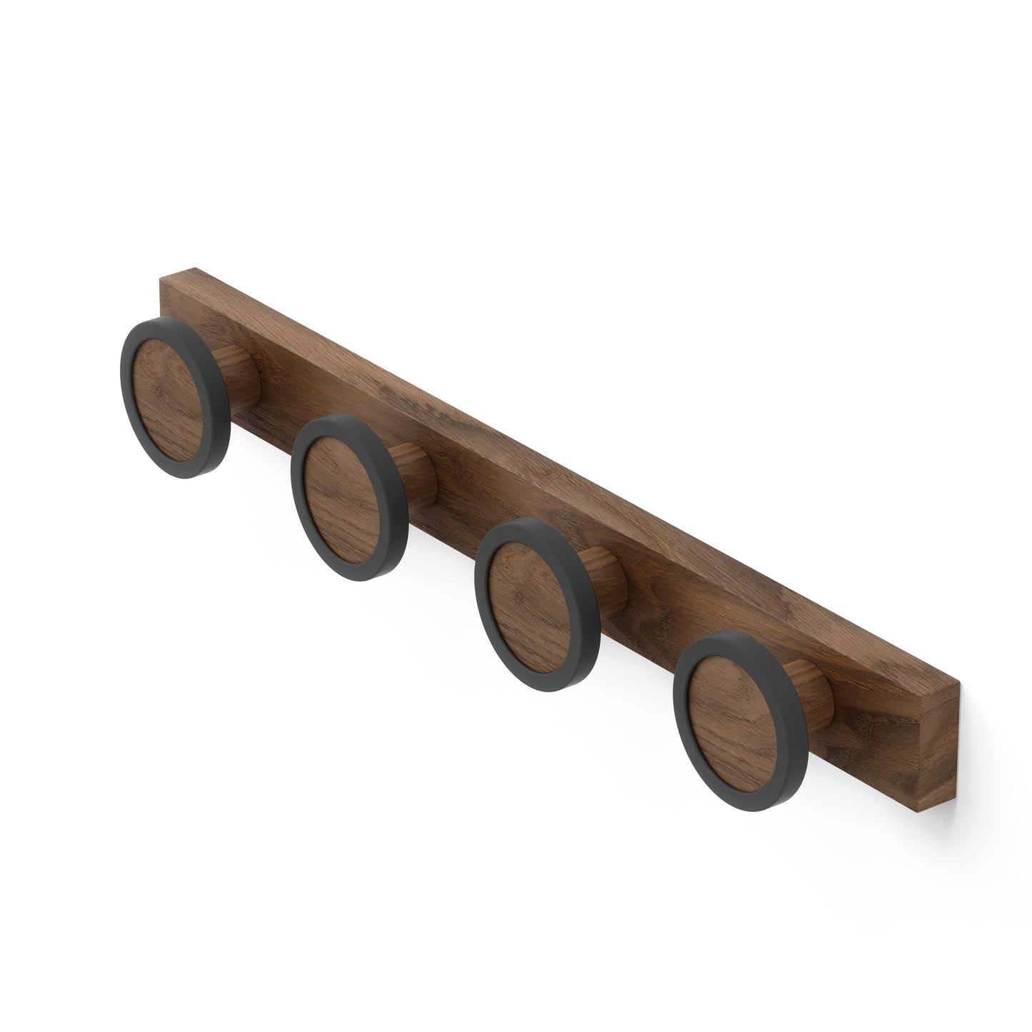 Umbra Hub Rail 4 naulakko musta/pähkinä