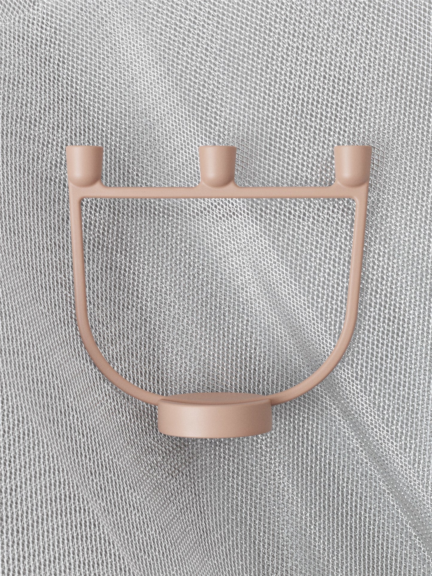 Muuto Open Candelabra kynttelikkö vaalea terrakotta