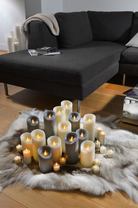 Sompex Flame LED-kynttilä pieni harmaa