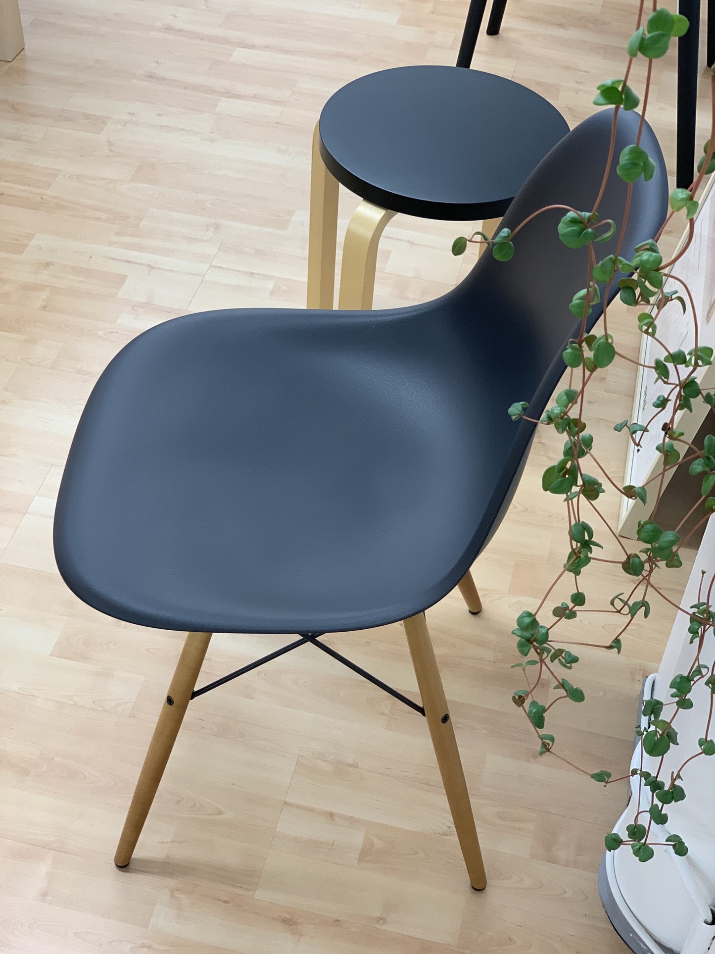 Vitra Eames DSW tuoli musta/vaahtera (Myymälamalli)