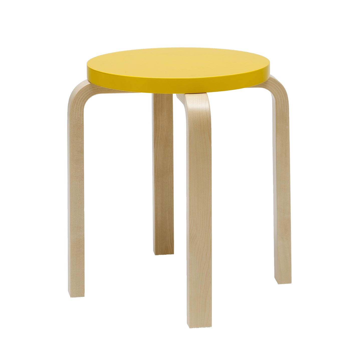 Artek E60 jakkara maalattu istuin keltainen
