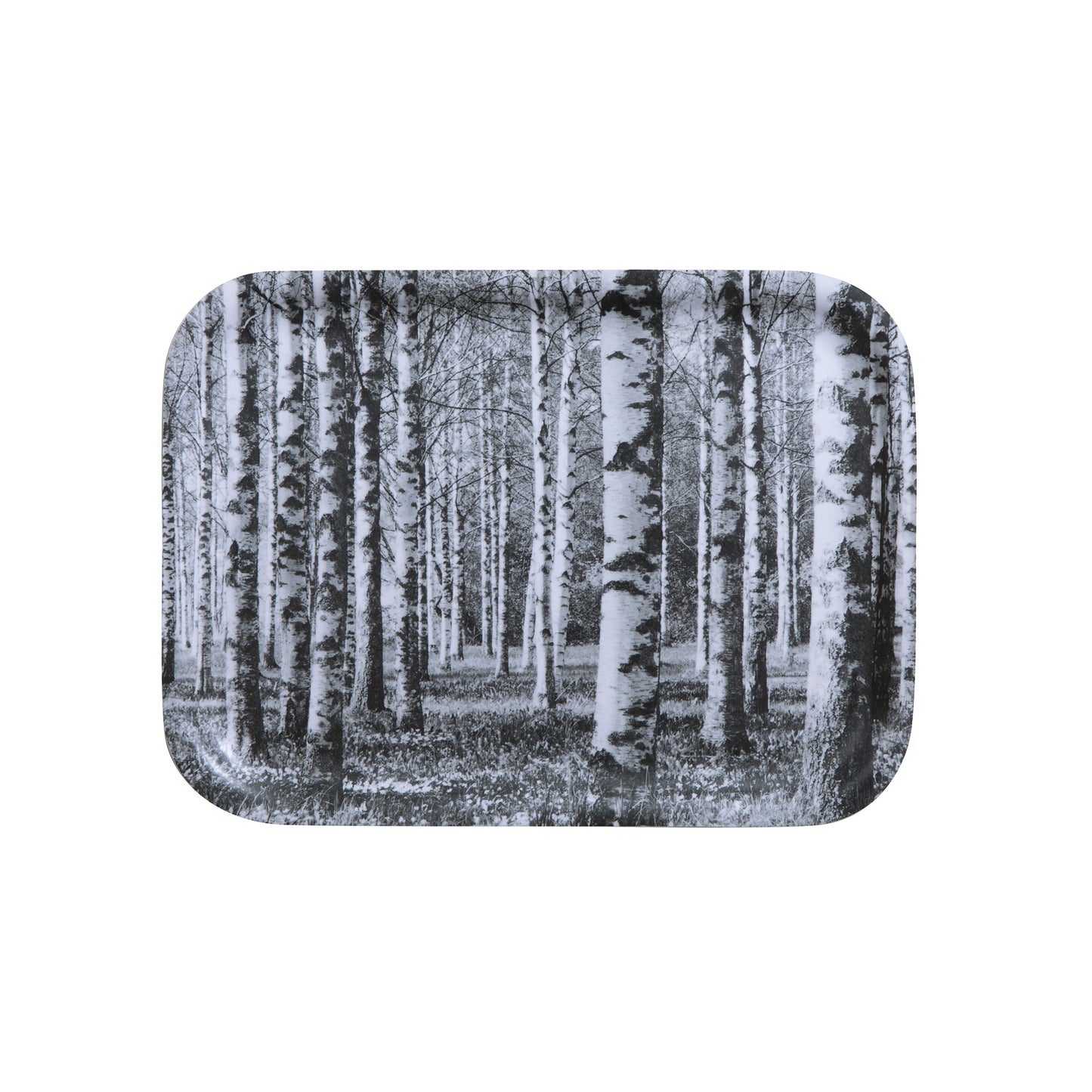 Miiko Koivumetsä mustavalkoinen tarjotin 20 x 27 cm