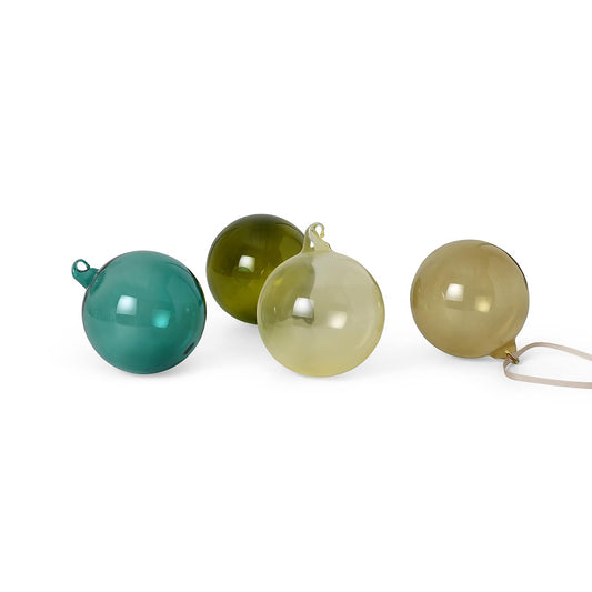 Ferm Living lasikoristeet L 4kpl tumma