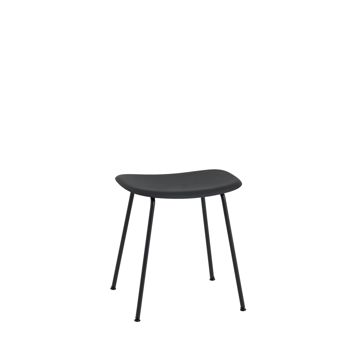 Muuto Fiber jakkara, teräsjalat, musta