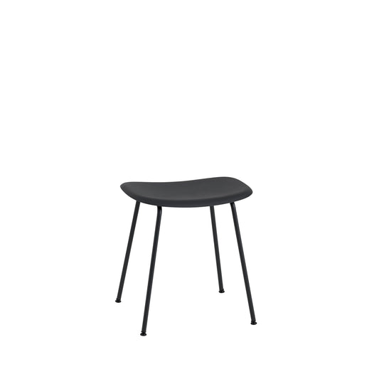 Muuto Fiber jakkara, teräsjalat, musta