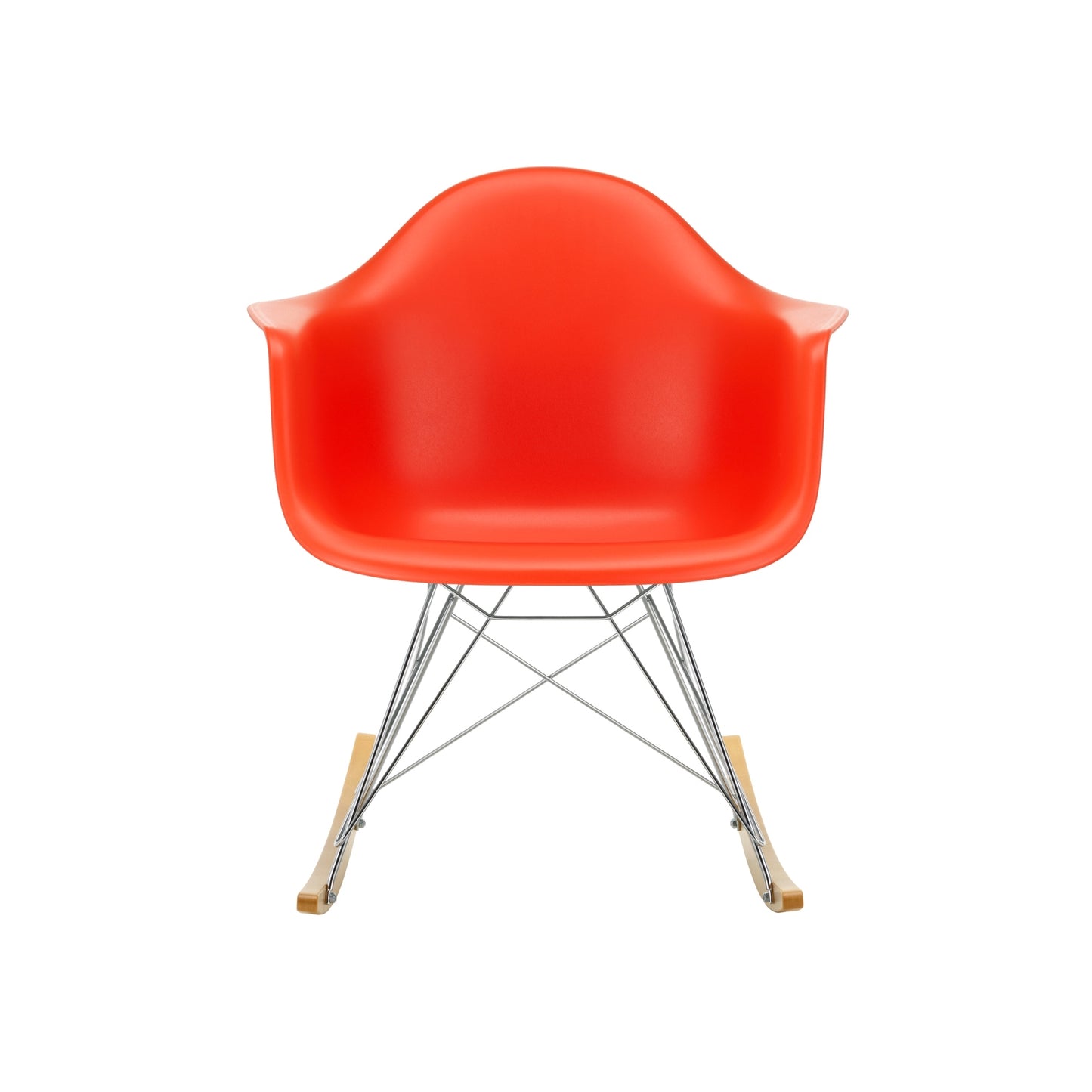 Vitra Eames RAR keinutuoli punainen/vaahtera