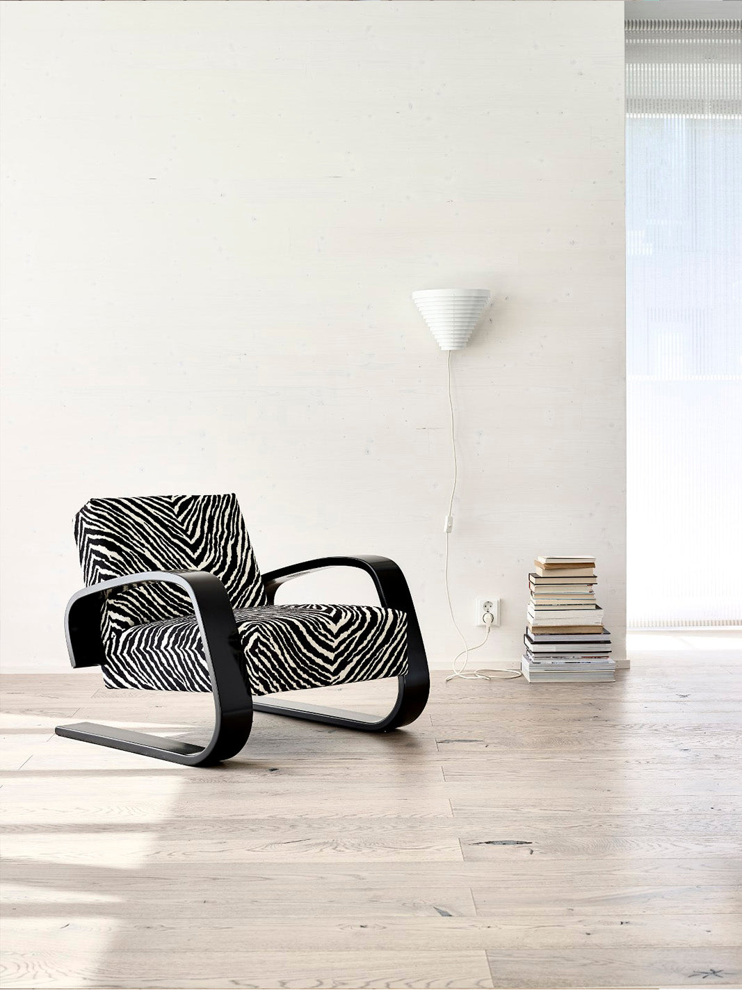 Artek 400 "Tankki" lepotuoli zebra