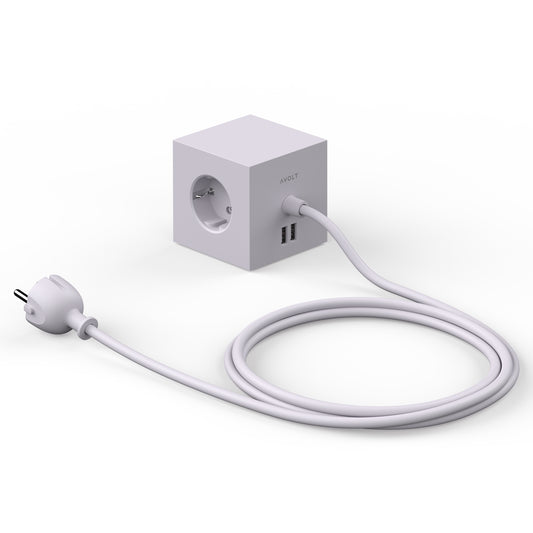 Avolt Square 1 USB jatkojohto harmaa