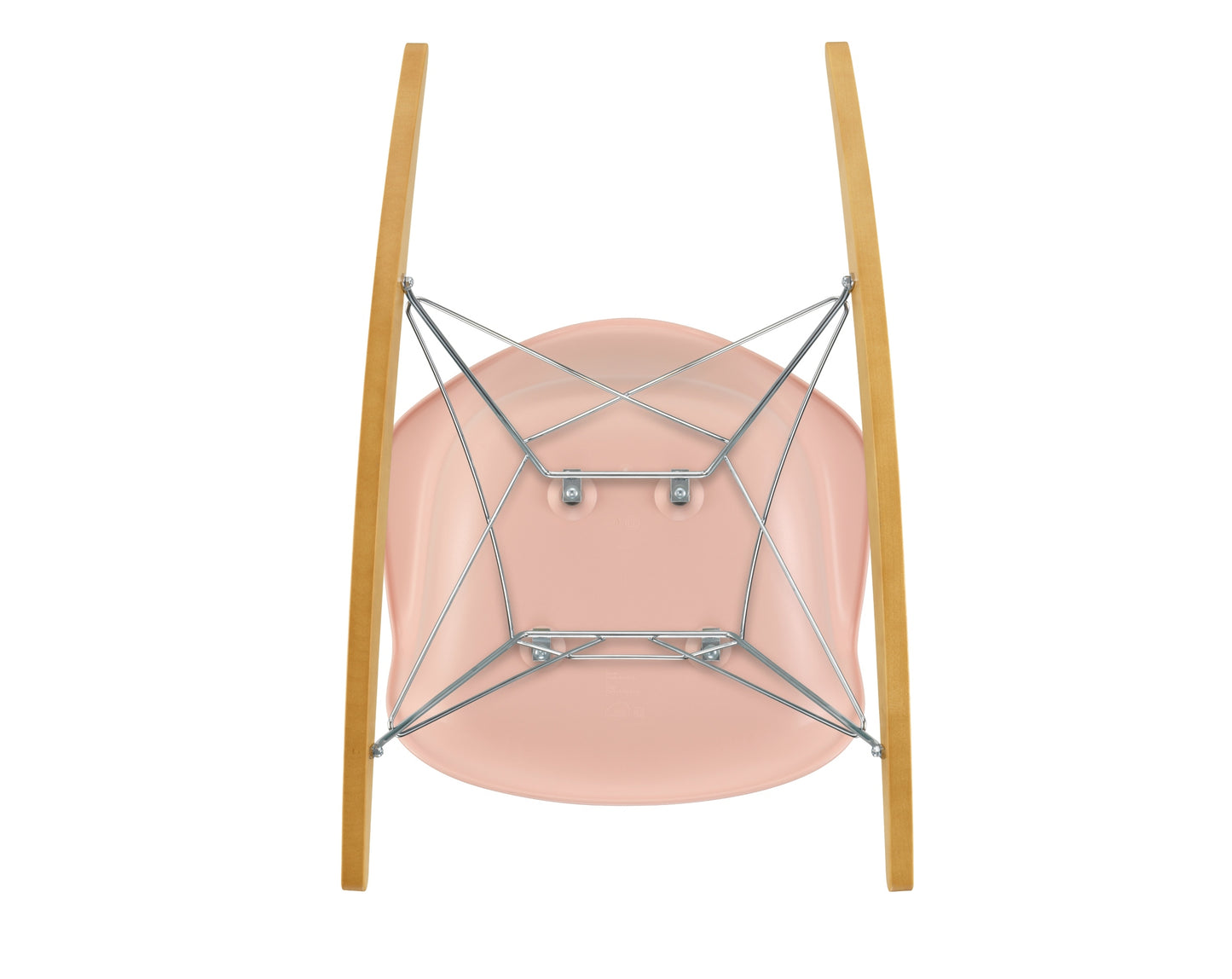 Vitra Eames RAR keinutuoli roosa/vaahtera