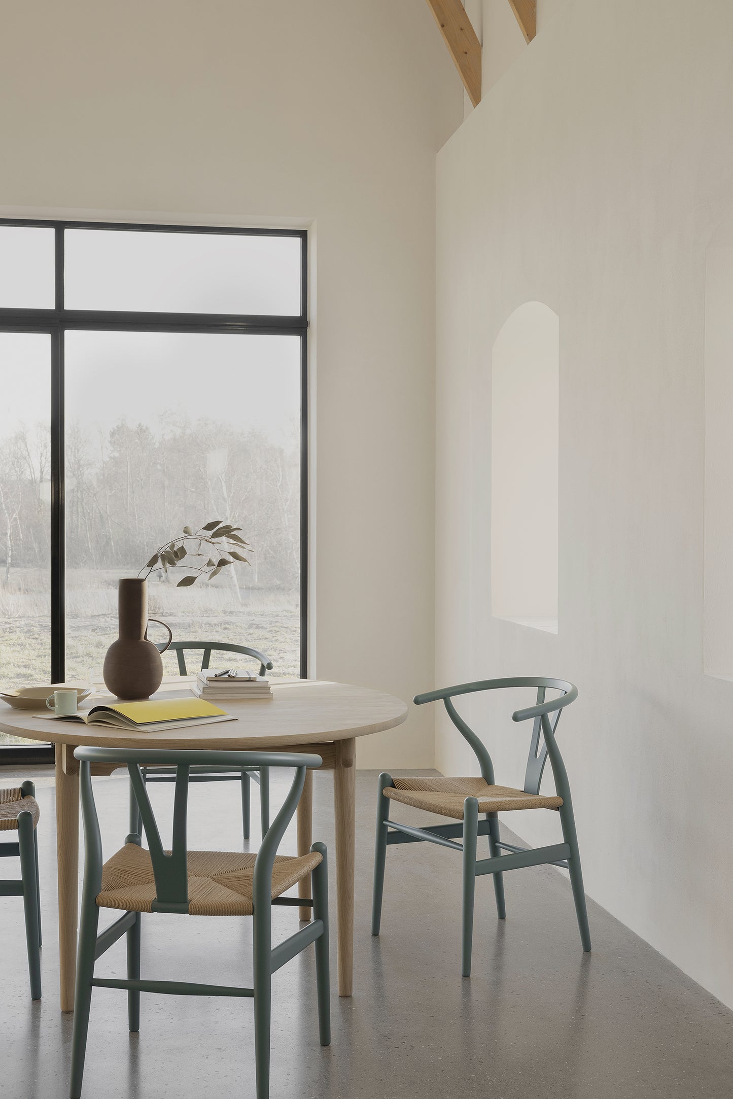 Carl Hansen & Søn CH24 Wishbone Soft Pewter pyökki/luonnonväri