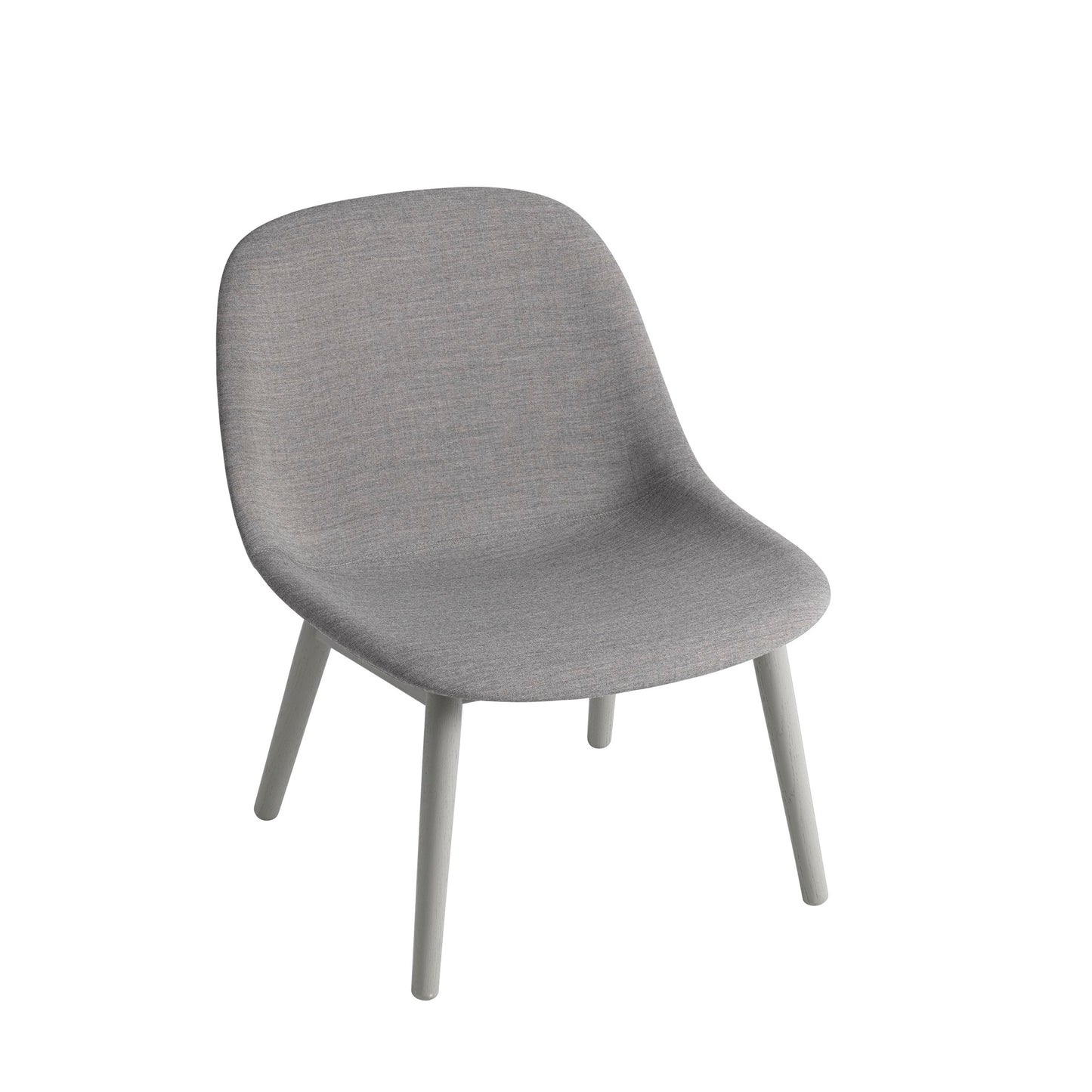 Muuto Fiber lounge tuoli, tammijalat, harmaa/Remix 133