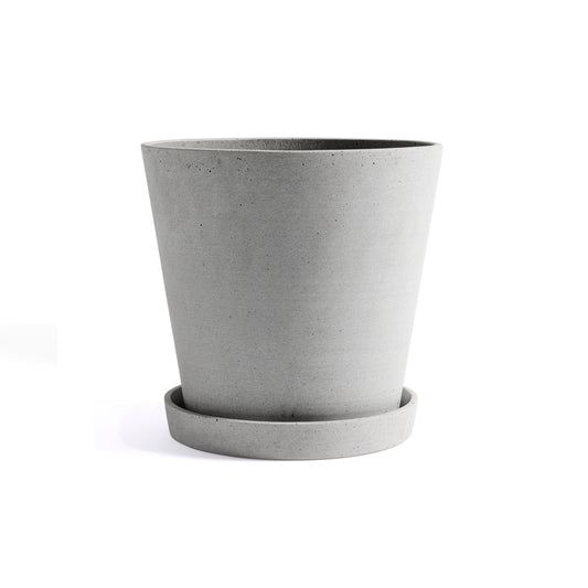 HAY Flowerpot XXL ruukku+lautanen harmaa