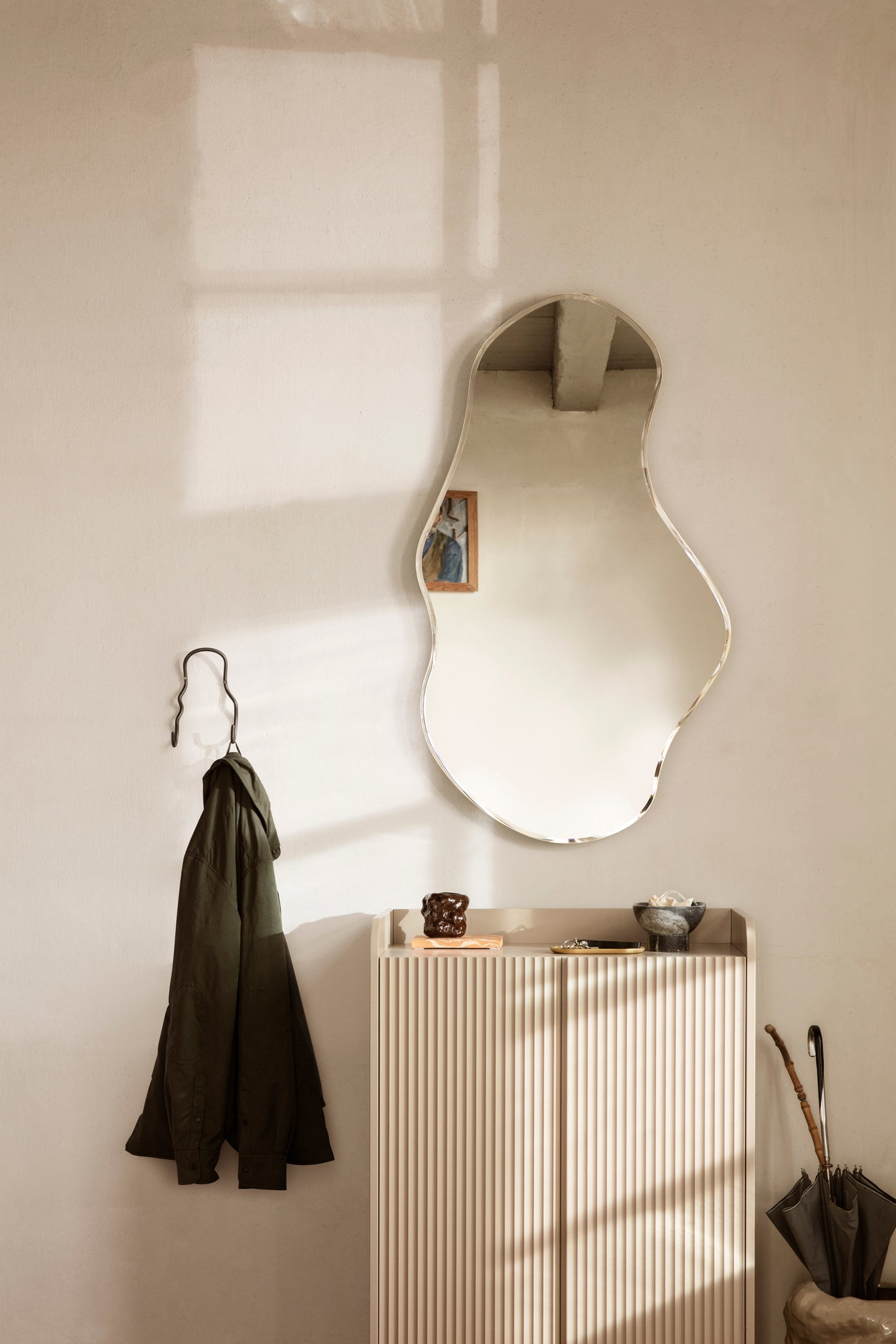 Ferm Living Pond L peili kromi