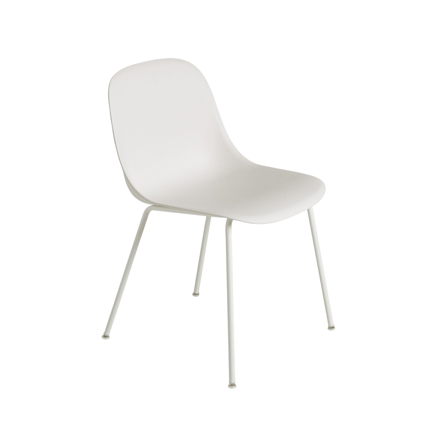 Muuto Fiber tuoli, teräsjalat, valkoinen