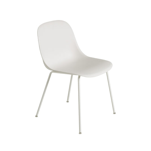 Muuto Fiber tuoli, teräsjalat, valkoinen