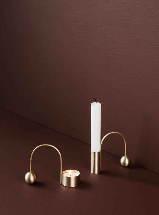Ferm Living Balance tuikkukynttilänjalka messinki