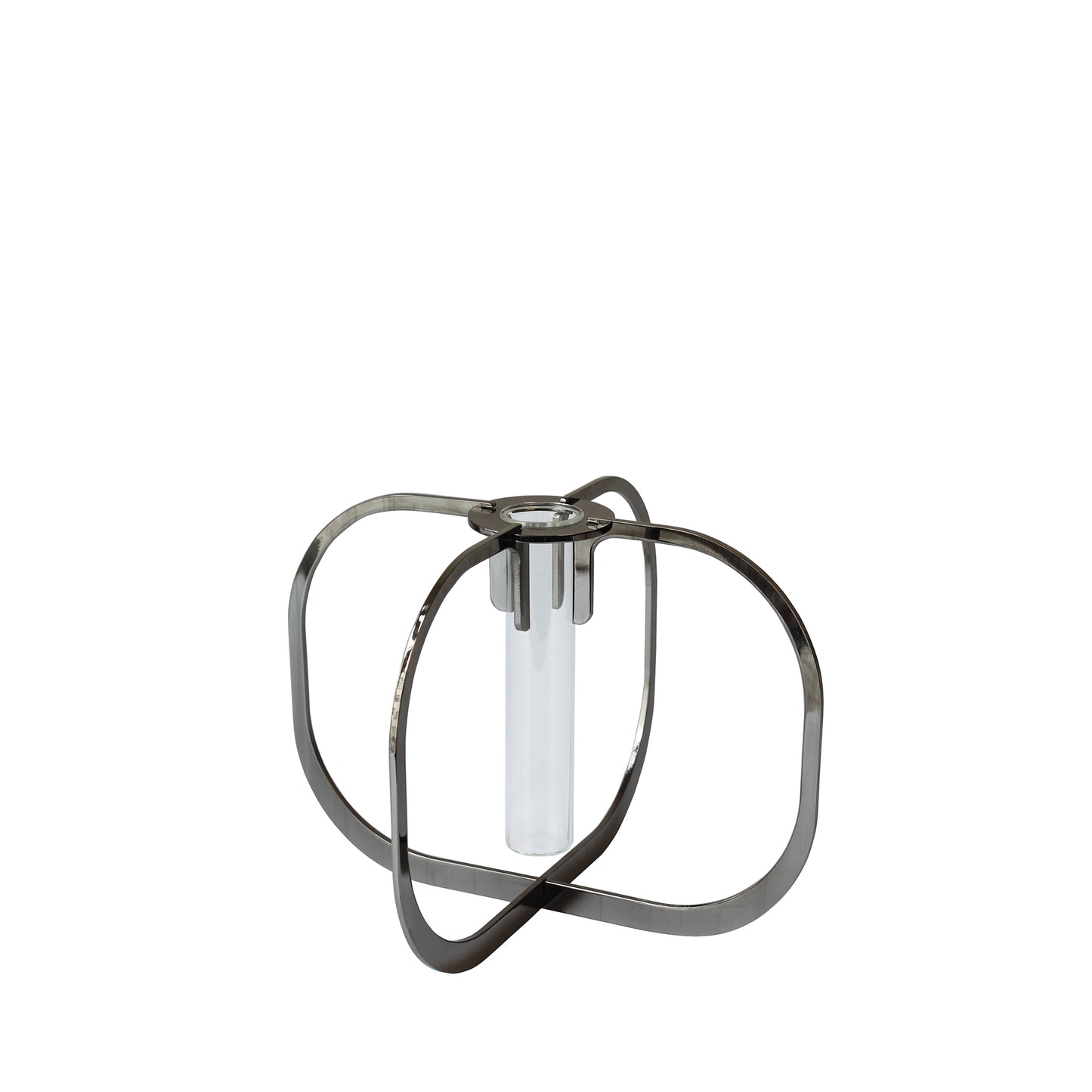be&liv One flower vase musta kromi