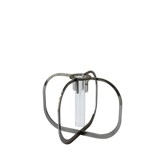 be&liv One flower vase musta kromi