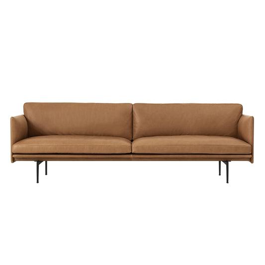 Muuto Outline 220cm sohva konjakki nahka (Myymälämalli)