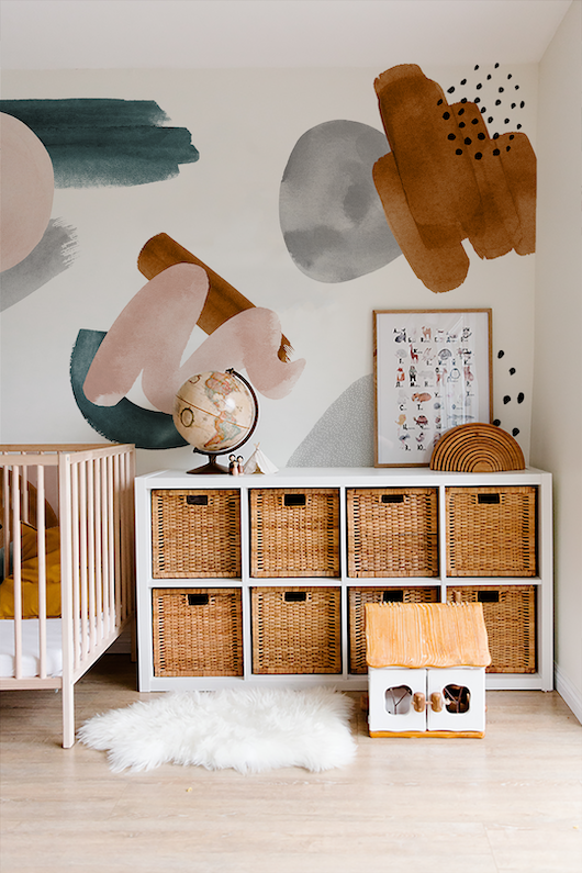 Abstract shapes wallpaper mural