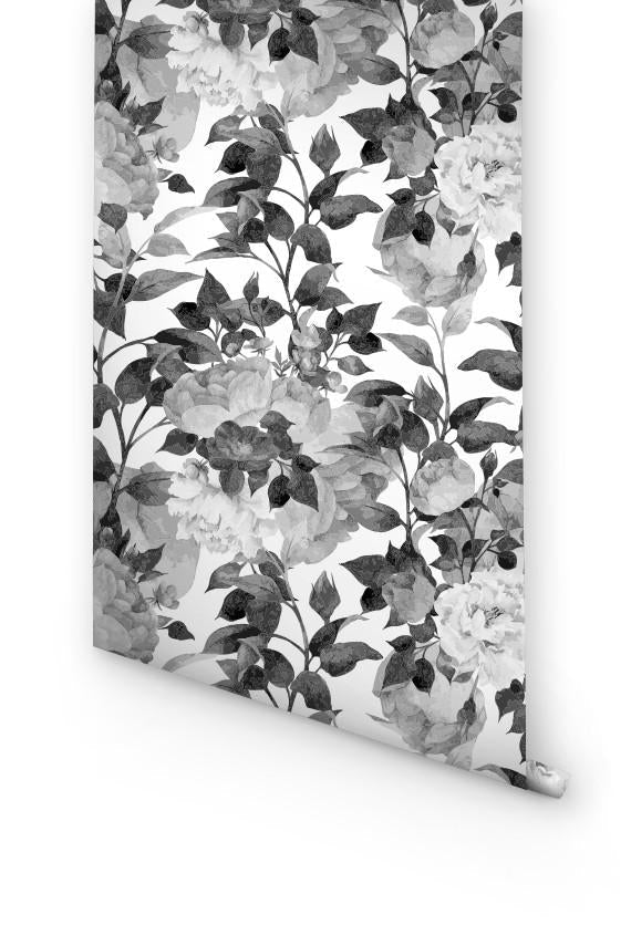 Watercolor Peonies Removable Wallpaper
