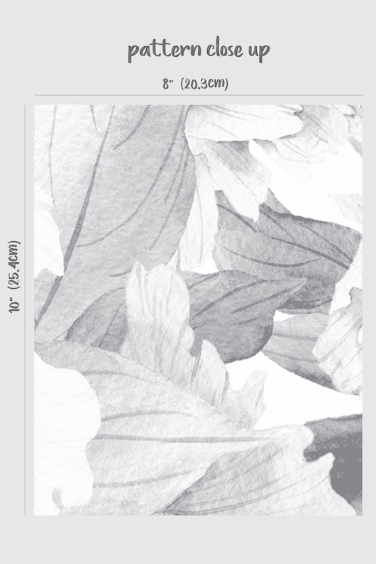Black And White Floral Wallpaper Mural