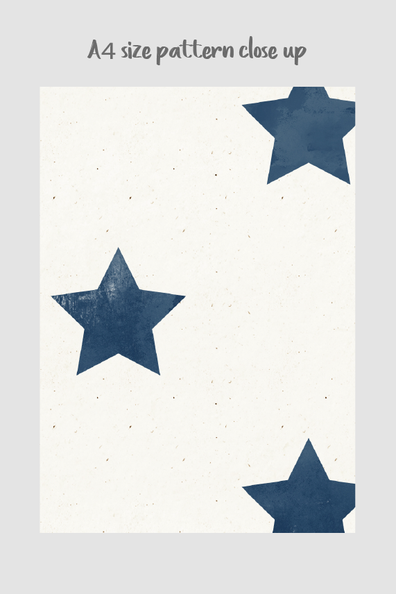 Blue Watercolor Stars Wallpaper For Nursery