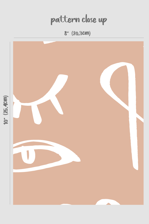 Abstract Faces Wallpaper Mural